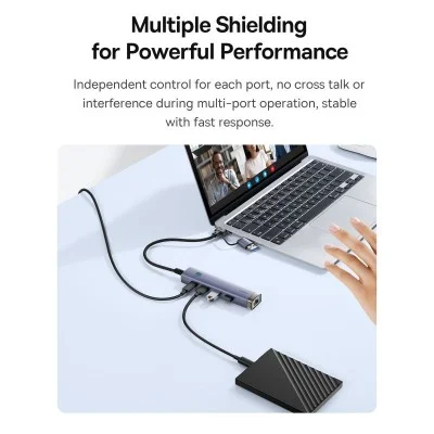 Baseus UltraJoy 4-Port HUB AIR &ndash; Space Grey